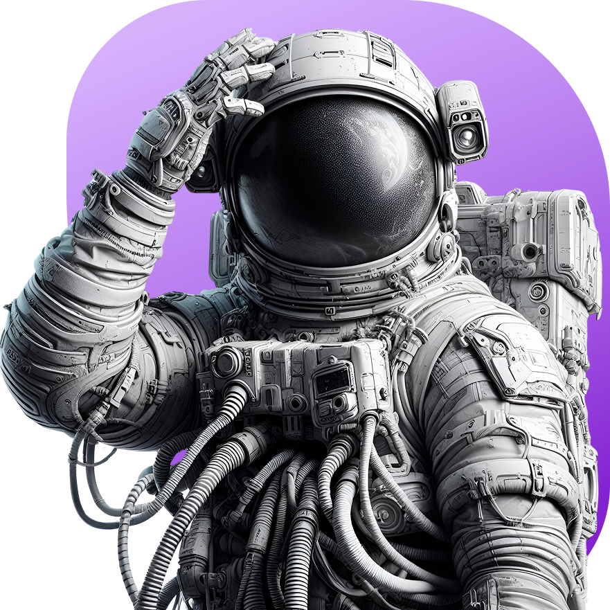Astronauta representando inovação digital e criação de sites profissionais