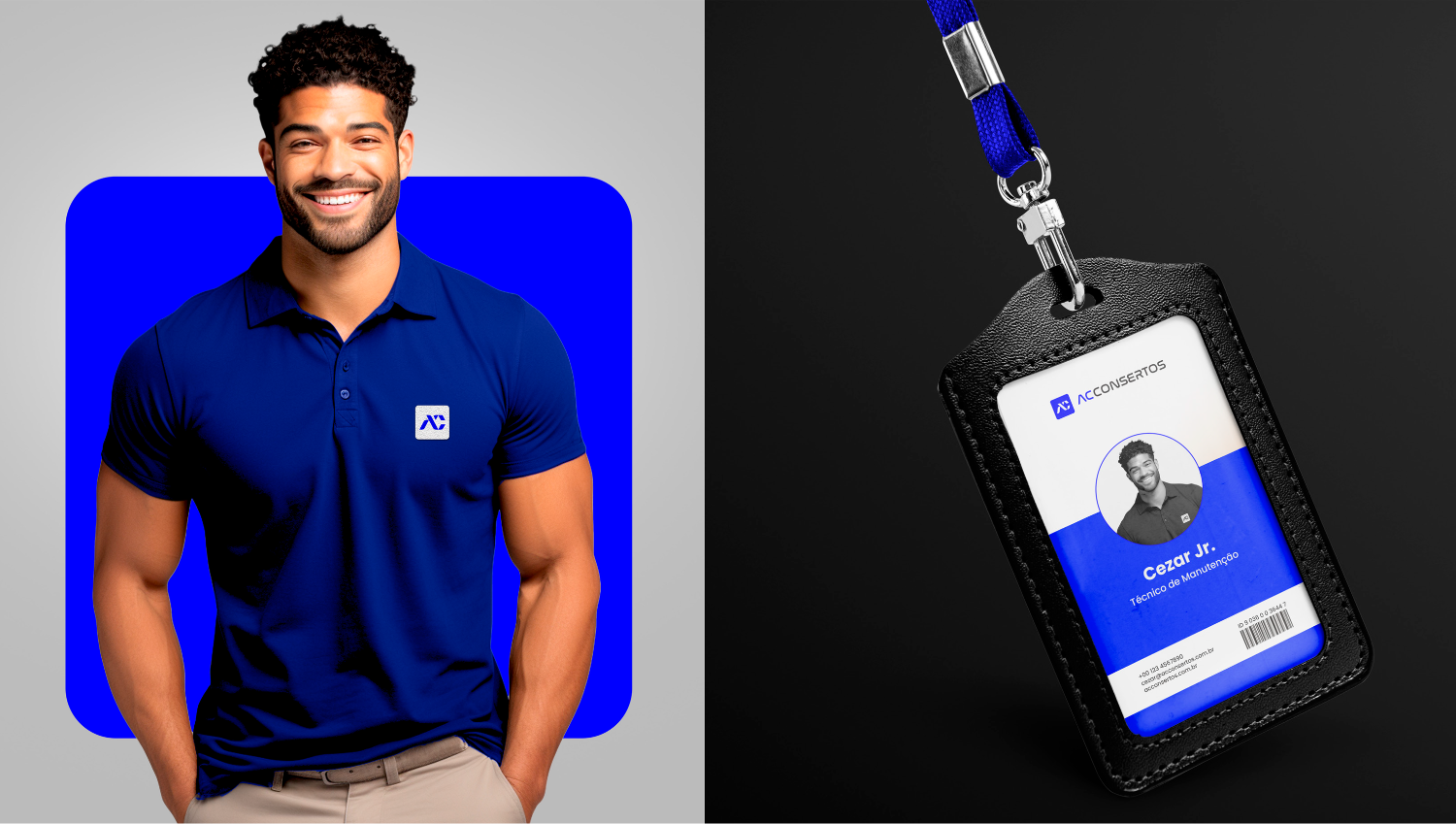 Uniforme profissional com identidade visual AC Consertos