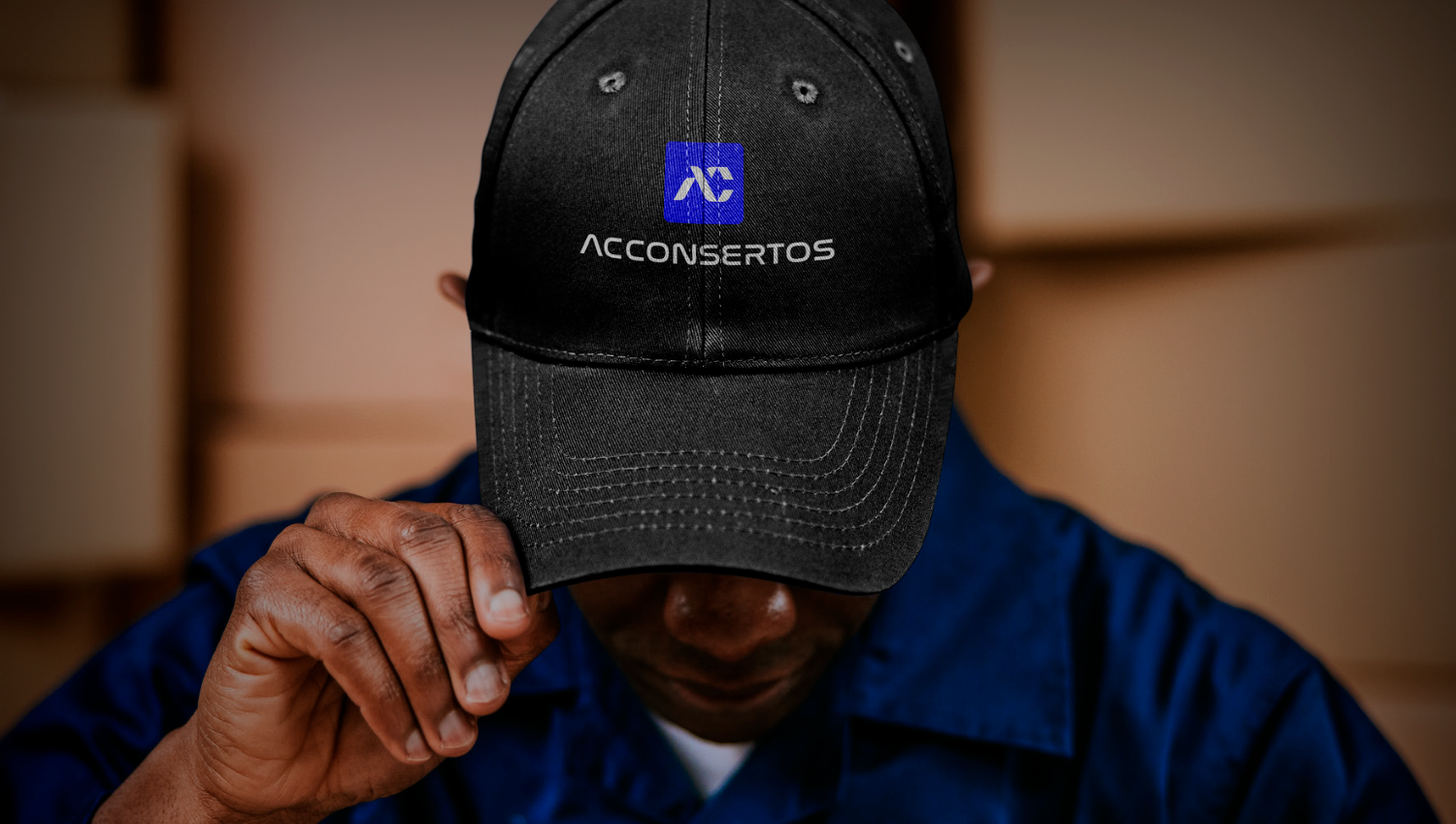 Aplicaçãoda logo da AC Consertos em boné